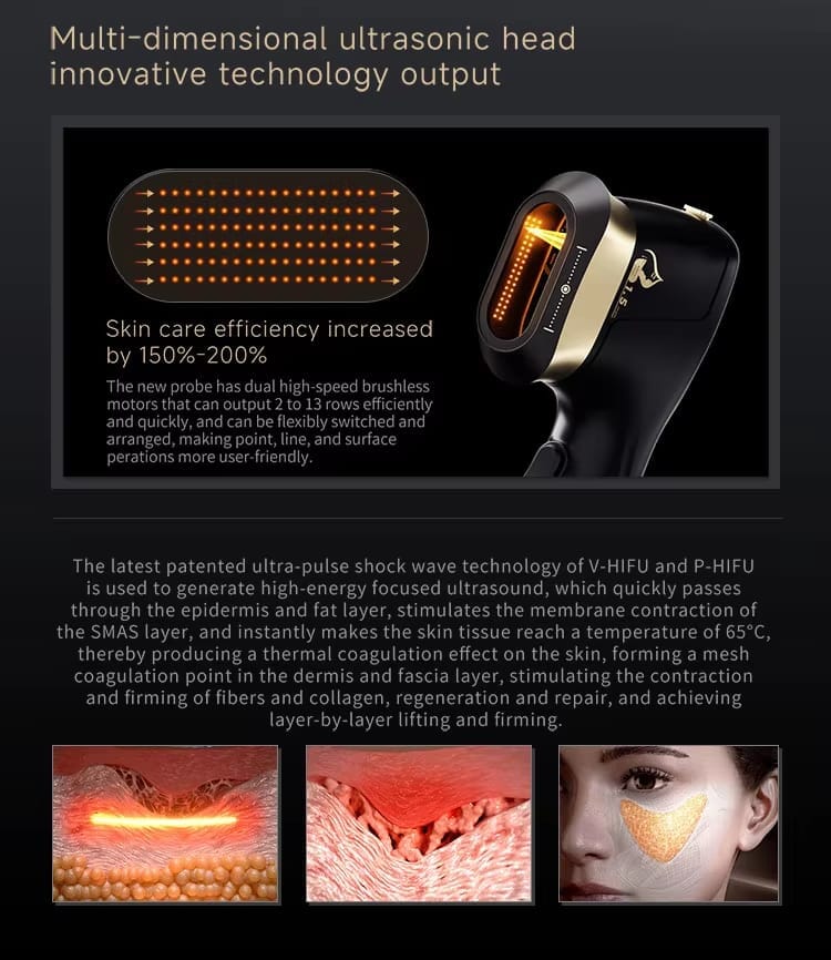 BRÜUN 2 in 1 Non-Invasive 12d HIFU 22D MAX Machine Bruun Beauty 