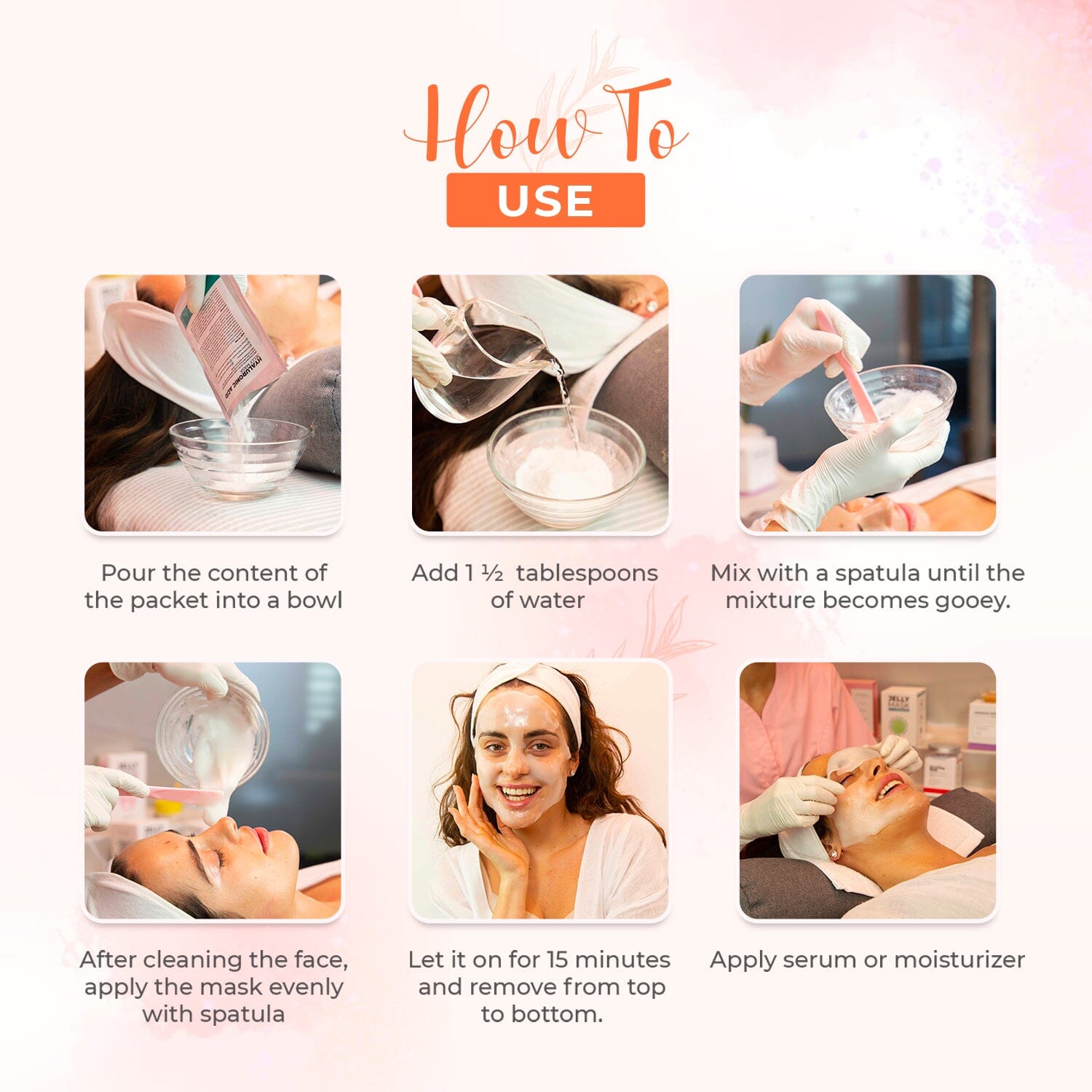 Bundle 3 Jelly Mask Kit 30 pcs Rubber Face Mask Peel-Off Hydro Facial Mask Jelly Kit Bruun Beauty 