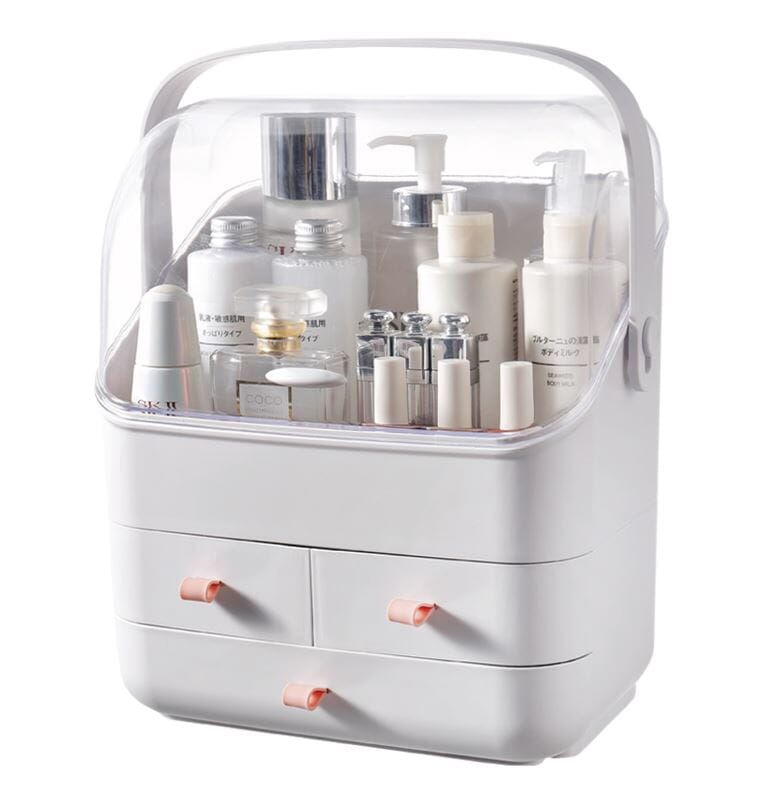 "30% Discount on Open Box" Skin Care Cosmetic Storage Bin Makeup Box Bruun Beauty White 