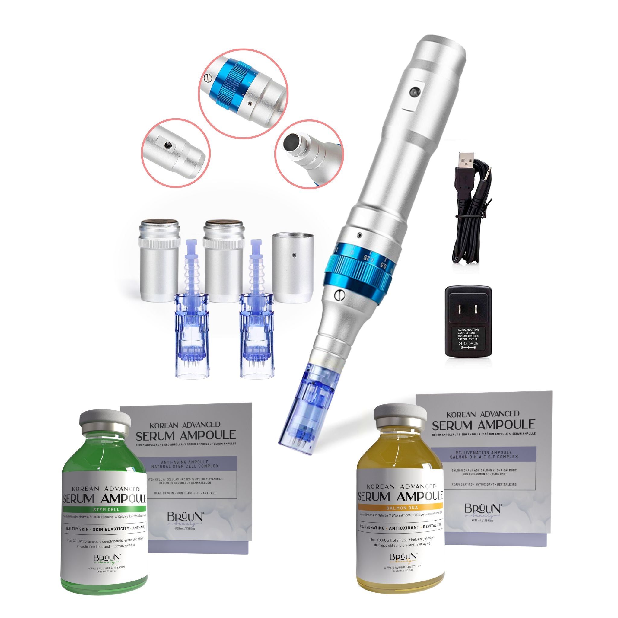 Dr. Pen A6 Microneedling Kit with Stem Cell & Salmon DNA Serums Bruun Beauty 