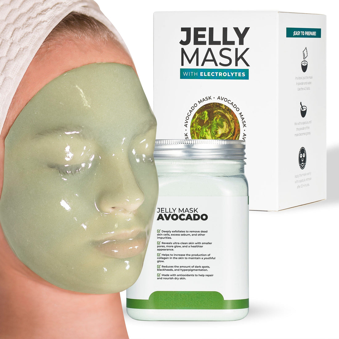 "30% Discount on Open Box" Avocado Jelly Mask Jar Face Care Rubber Mask SH-Avocado Jar Bruun Beauty 
