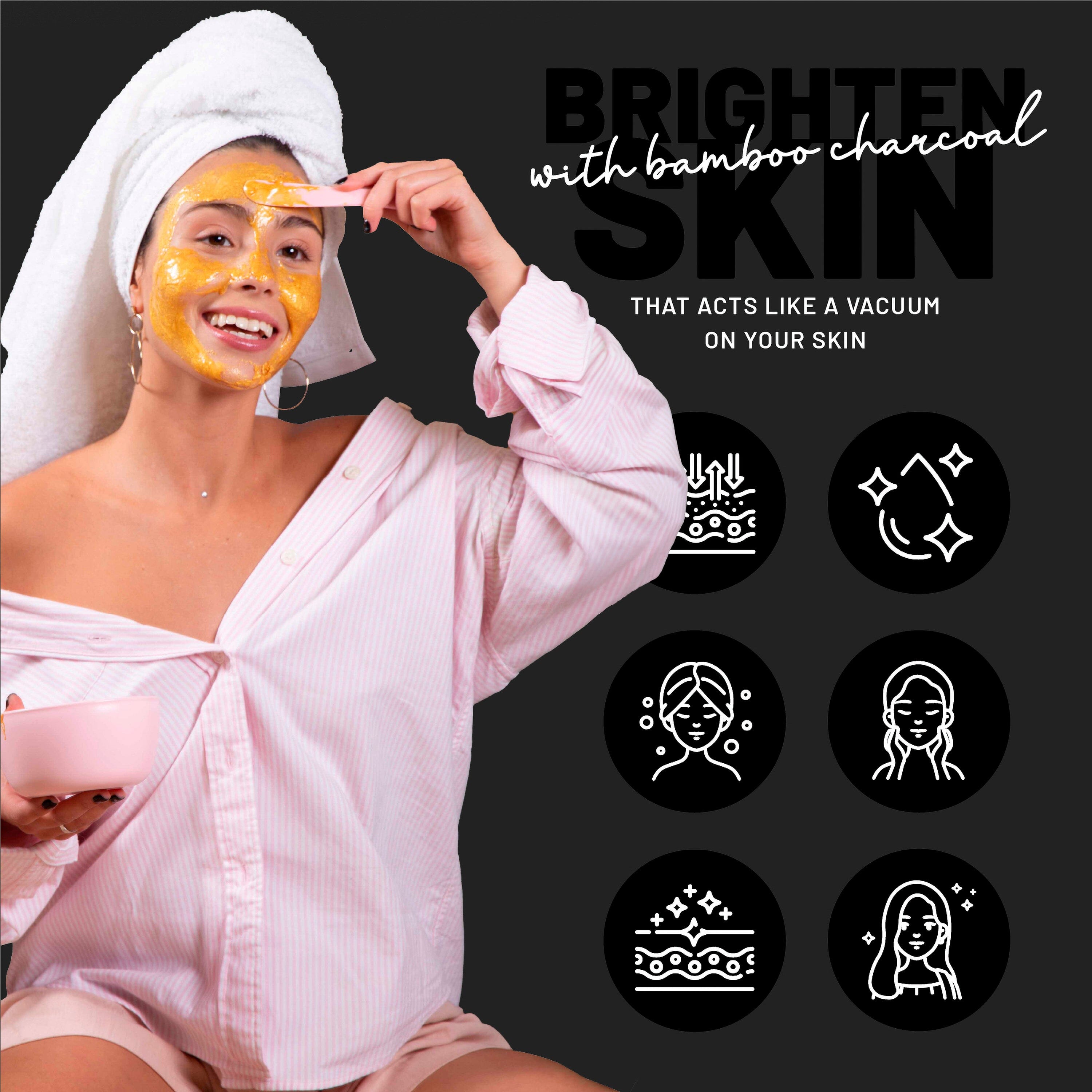 Bamboo Charcoal Jelly Mask Jar Face Care Rubber Mask SH-Bamboo Charcoal Jar Bruun Beauty 