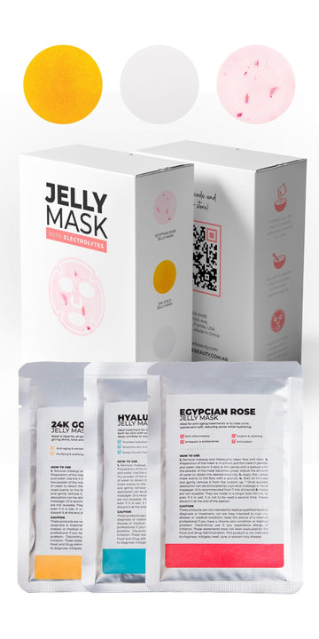 Jelly Mask 3 Kit Hydro Rubber Face Mask Peel-Off MINI-JellyKit3 Bruun Beauty 