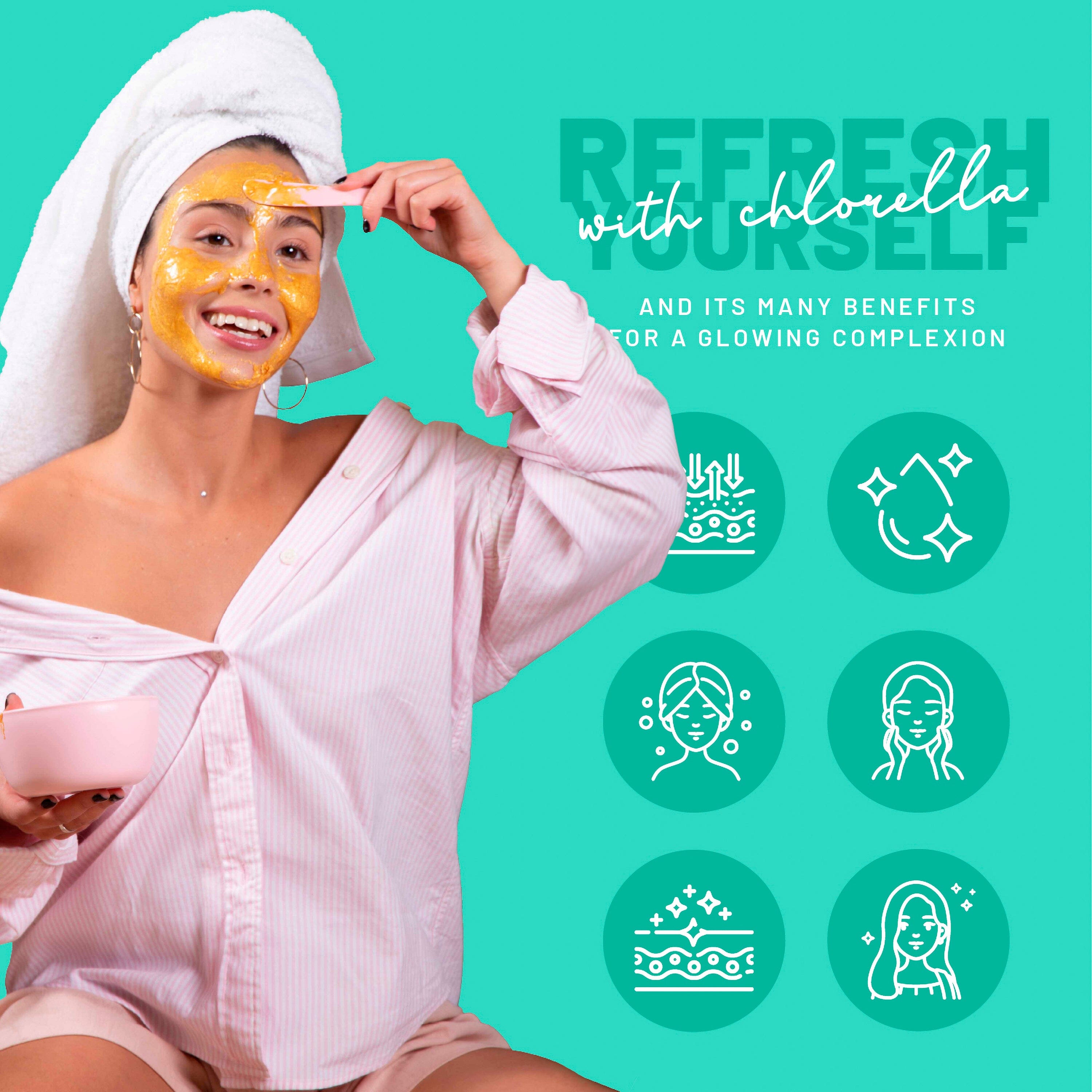 Peel-Off Chlorella Jelly Mask Jar Face Care Rubber Mask SH-Chlorella Jar Bruun Beauty 