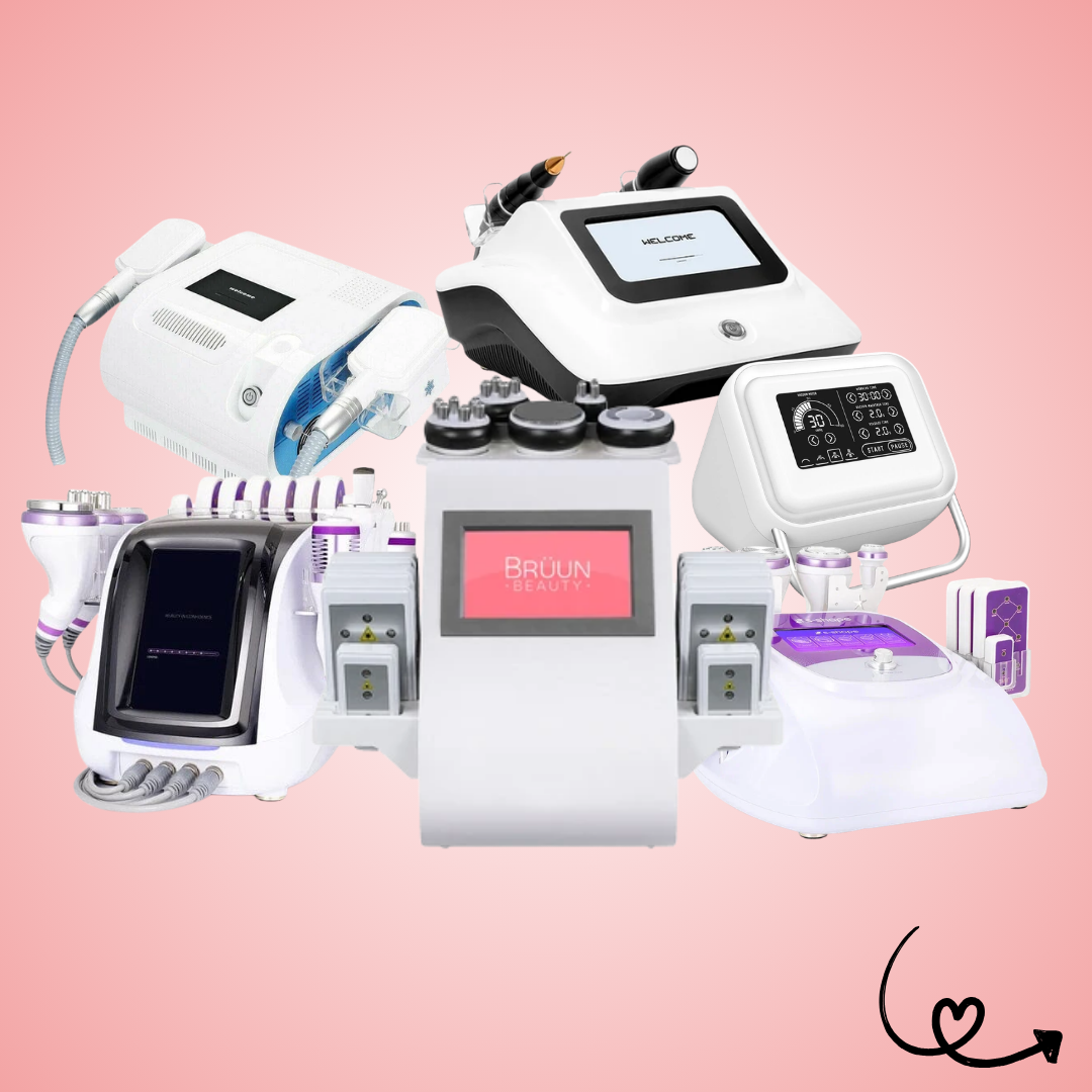BRÜUN 6 in 1 Cavitation Machine Body Sculpting Laser Lipo Ultrasound for Body Fat Removal for Beauty Salon & Spa Equipment SH-Massager Machine Bruun Beauty 