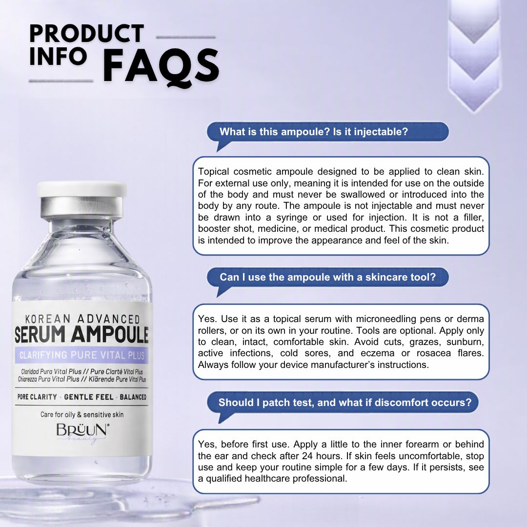 Acne Control (AC) Clear and Pure Vita Plus Microneedling Ampoule Serum SH= AC Control Serum Bruun Beauty 