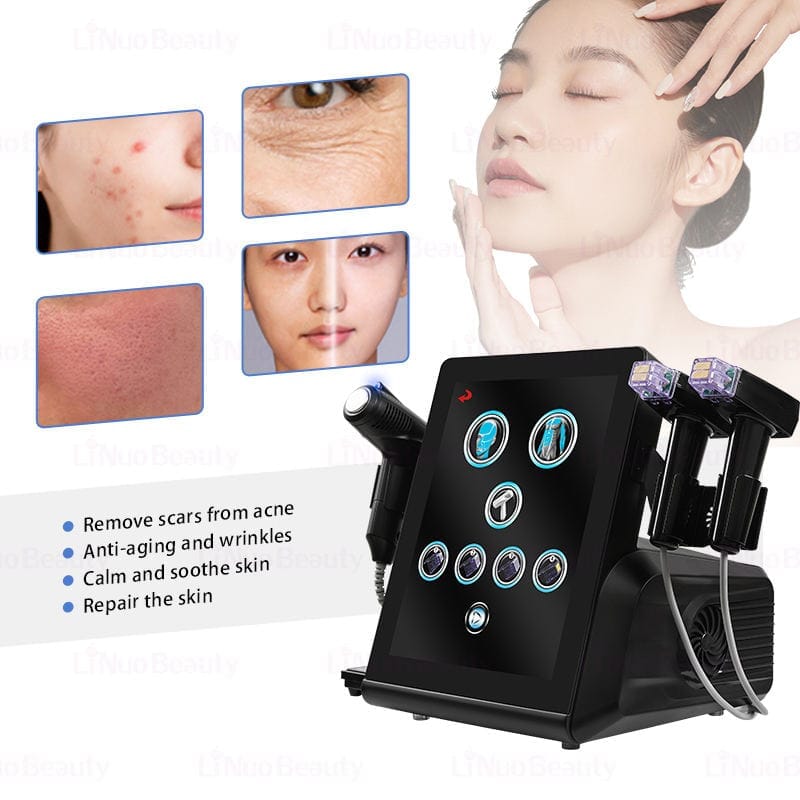 BRÜUN Portable 3-in-1 machine for salon facial care, acne treatment, and cold hammer skin tightening Bruun Beauty 