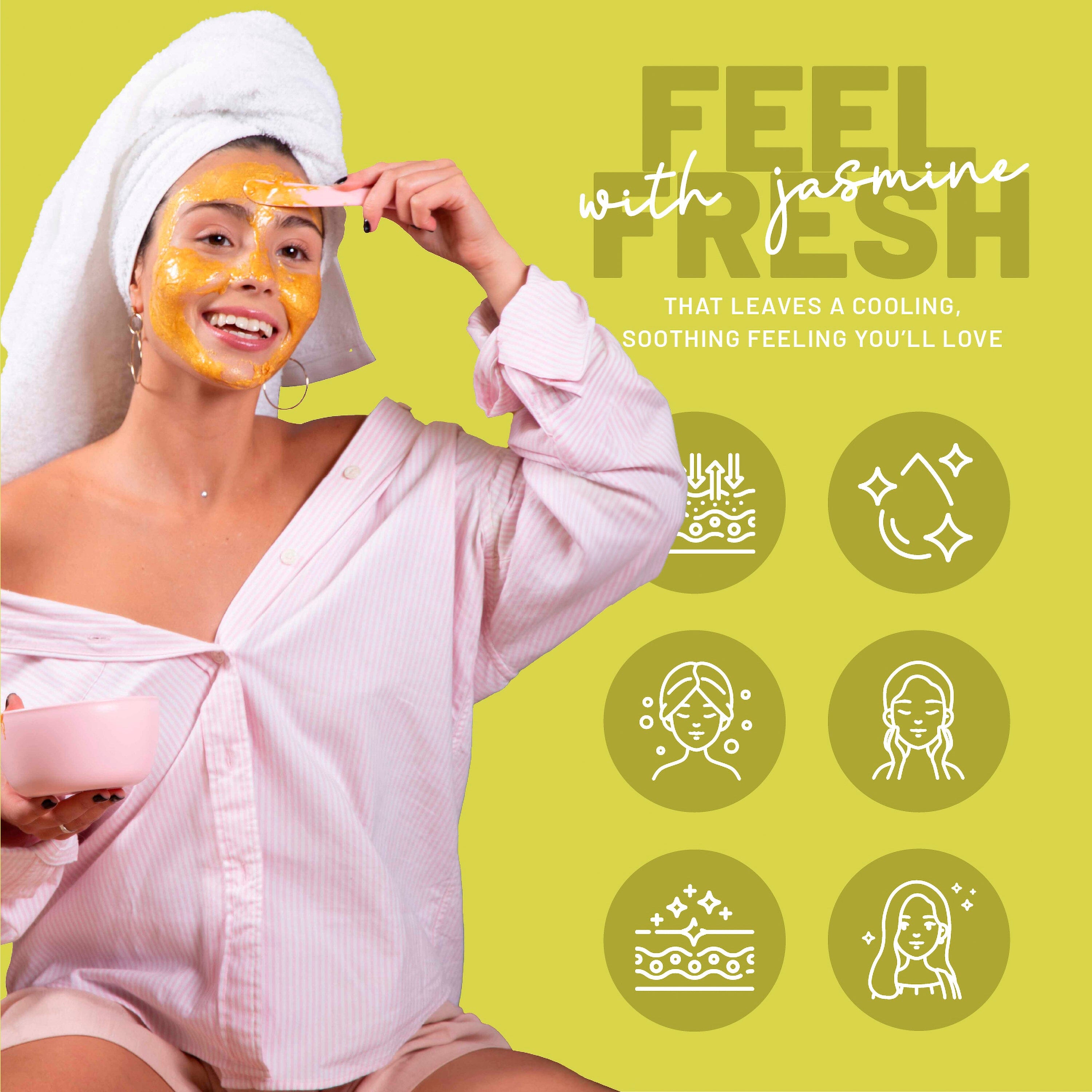 Jelly Mask Jasmine Rubber Face Mask Peel-Off Jar Jar-Jasmine Bruun Beauty 
