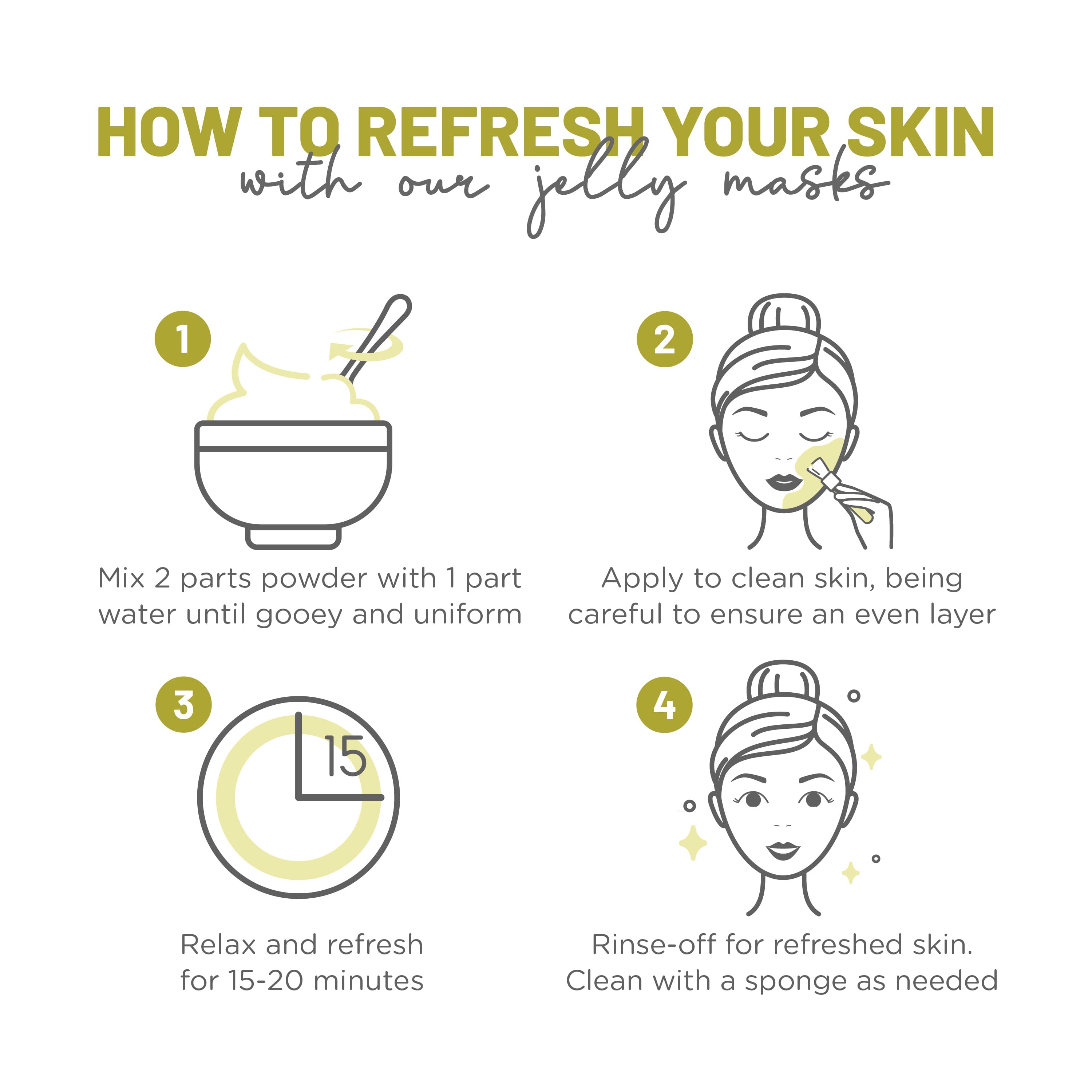 Jelly Mask Jasmine Rubber Face Mask Peel-Off Jar Jar-Jasmine Bruun Beauty 