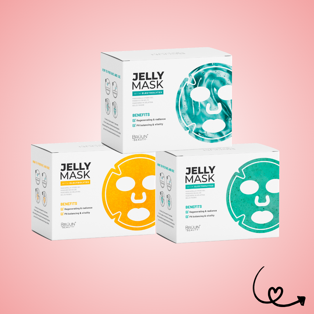 BRÜUN Jelly Mask 10 Kit Hydro Face Mask Peel-Off Jelly Kit Bruun Beauty 
