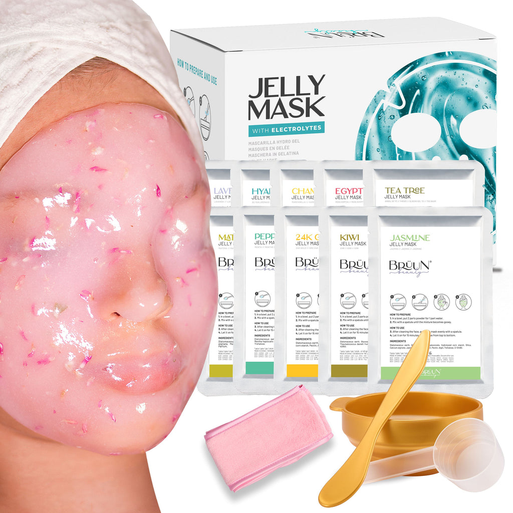 Jelly Mask 10 Kit Rubber Face Mask Peel-Off landing Jelly Kit - 2 Bruun Beauty 