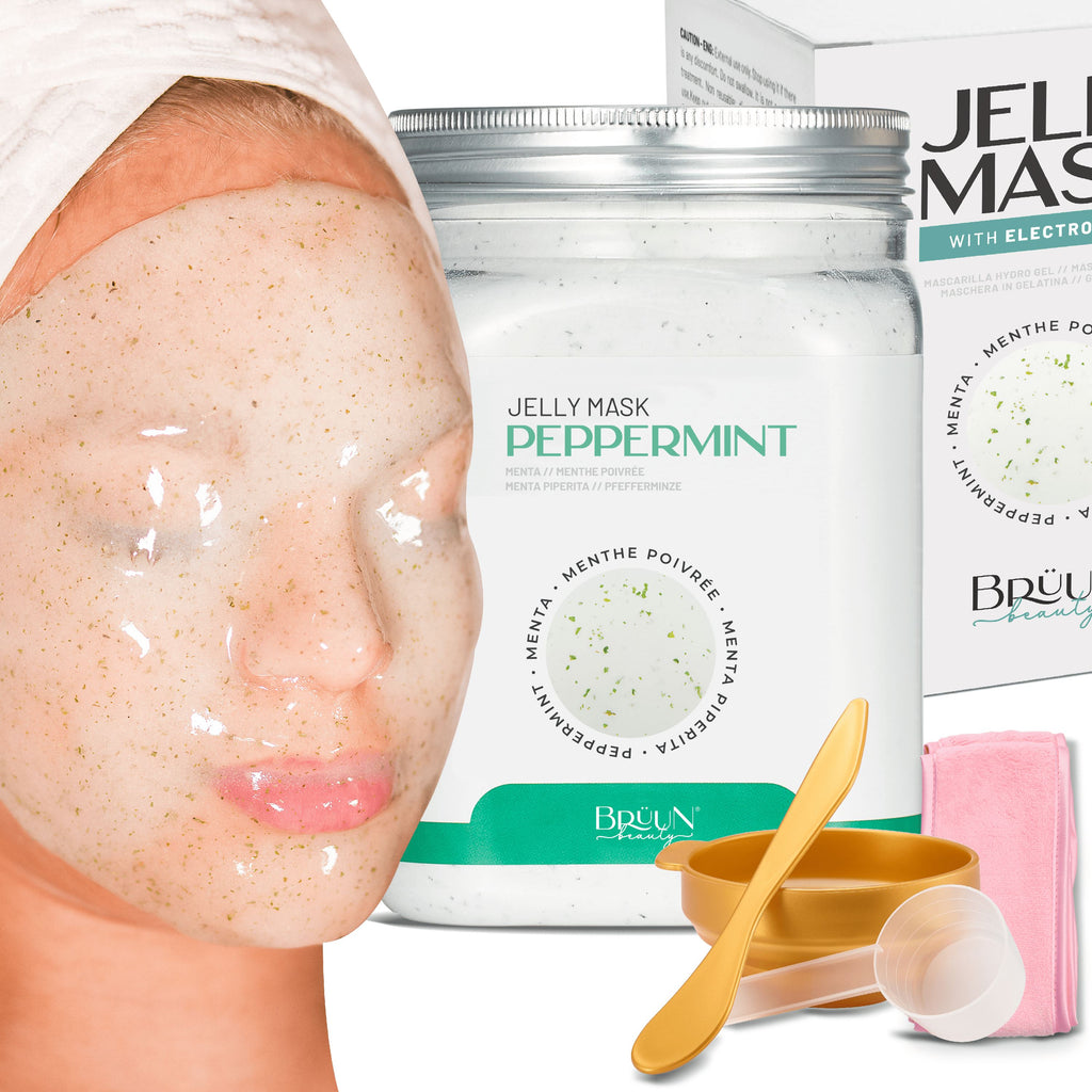Jelly Mask Peppermint Rubber Face Mask Peel-Off Jar Jar-Pepermint Bruun Beauty 