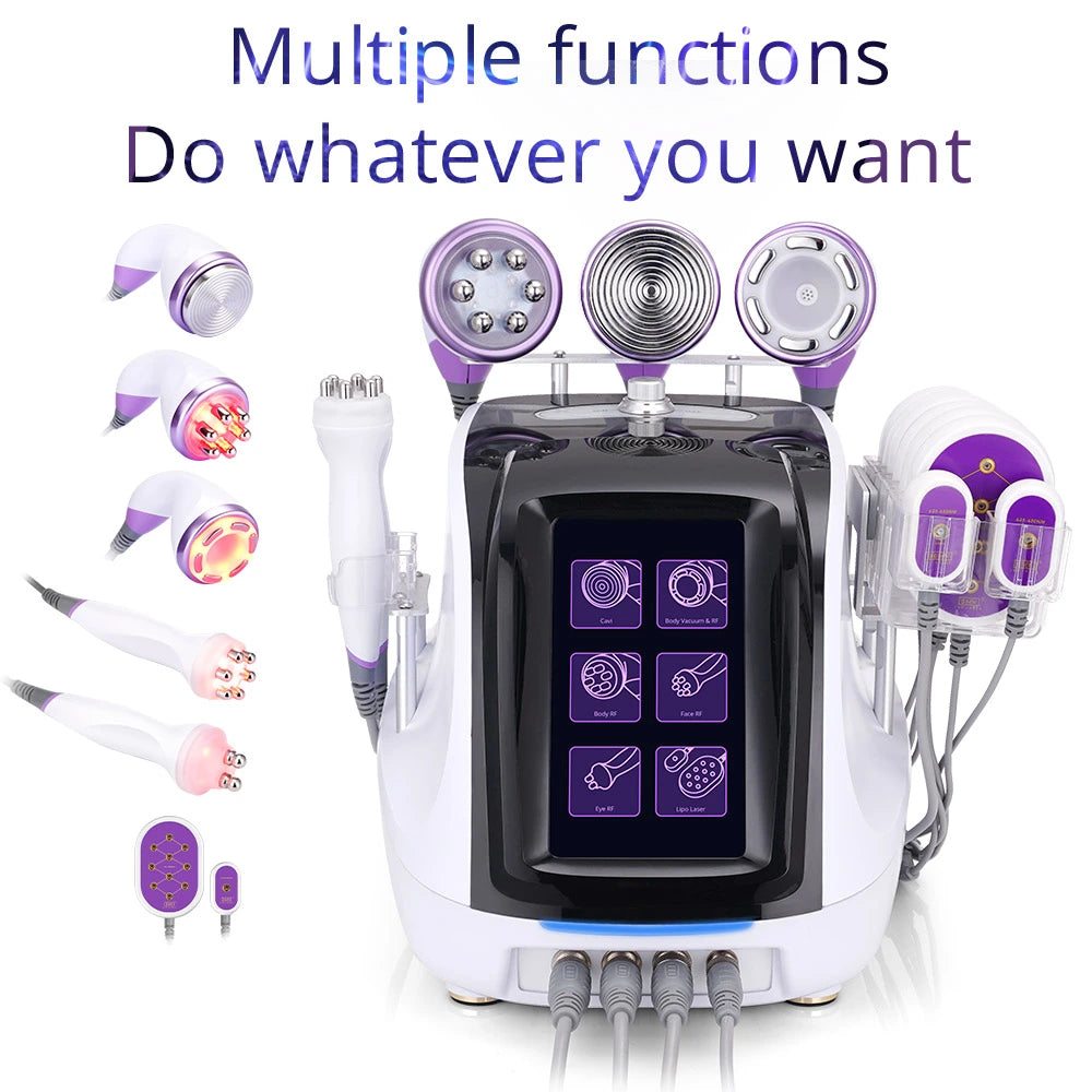 BRÜUN 6 in 1 Ultrasonic Cavitation Machine Lipo Laser Fat Burning Body Sculpting Facial Skin for Home & Beauty Salon Use SH-6 in 1 Lipo Laser Cavitation 2.5 Bruun Beauty 