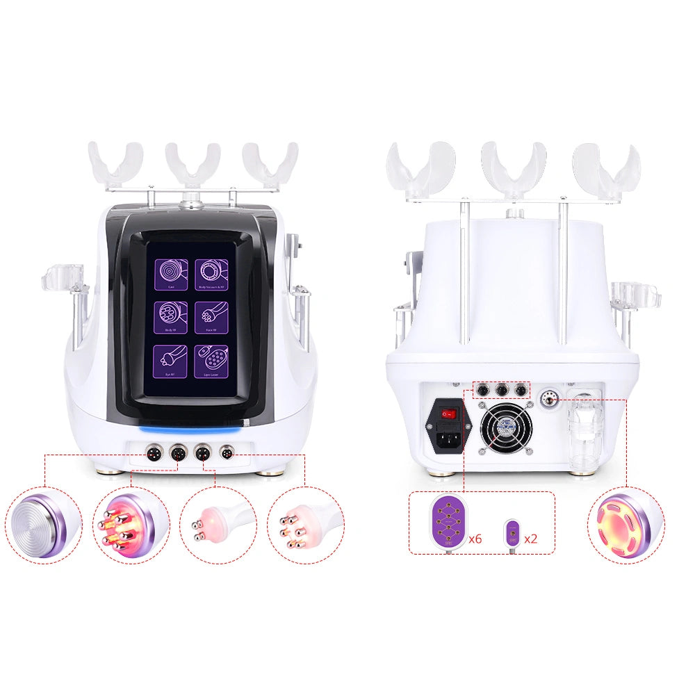 BRÜUN 6 in 1 Ultrasonic Cavitation Machine Lipo Laser Fat Burning Body Sculpting Facial Skin for Home & Beauty Salon Use SH-6 in 1 Lipo Laser Cavitation 2.5 Bruun Beauty 