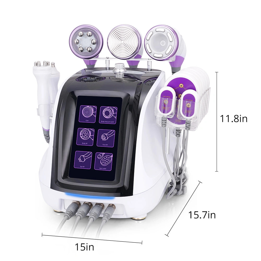 BRÜUN 6 in 1 Ultrasonic Cavitation Machine Lipo Laser Fat Burning Body Sculpting Facial Skin for Home & Beauty Salon Use SH-6 in 1 Lipo Laser Cavitation 2.5 Bruun Beauty 