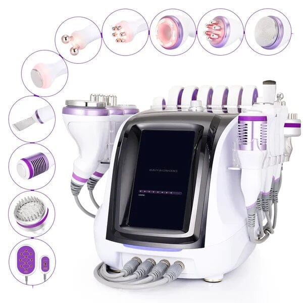BRÜUN 10 in 1 Cavitation Machine Cellulite Removal Radio Frequency Body Sculpting RF Facial Skin Care Beauty Equipment for Beauty Studio & Home Use Bruun Beauty 