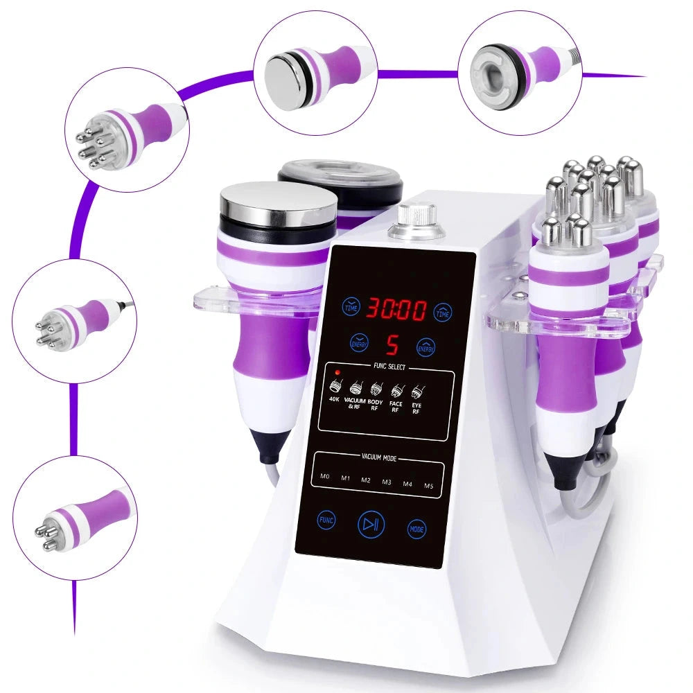 BRÜUN 40K 5-in-1 Ultrasonic Cavitation Vacuum R-F Body Slimming Skin Lifting Machine Bruun Beauty 