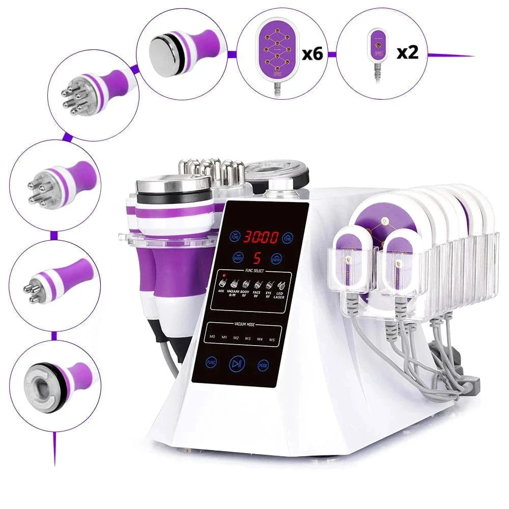BRÜUN 2.0 6-in-1 40K Cavitation & Vacuum RF Body Sculpting and Slimming Machine Bruun Beauty 