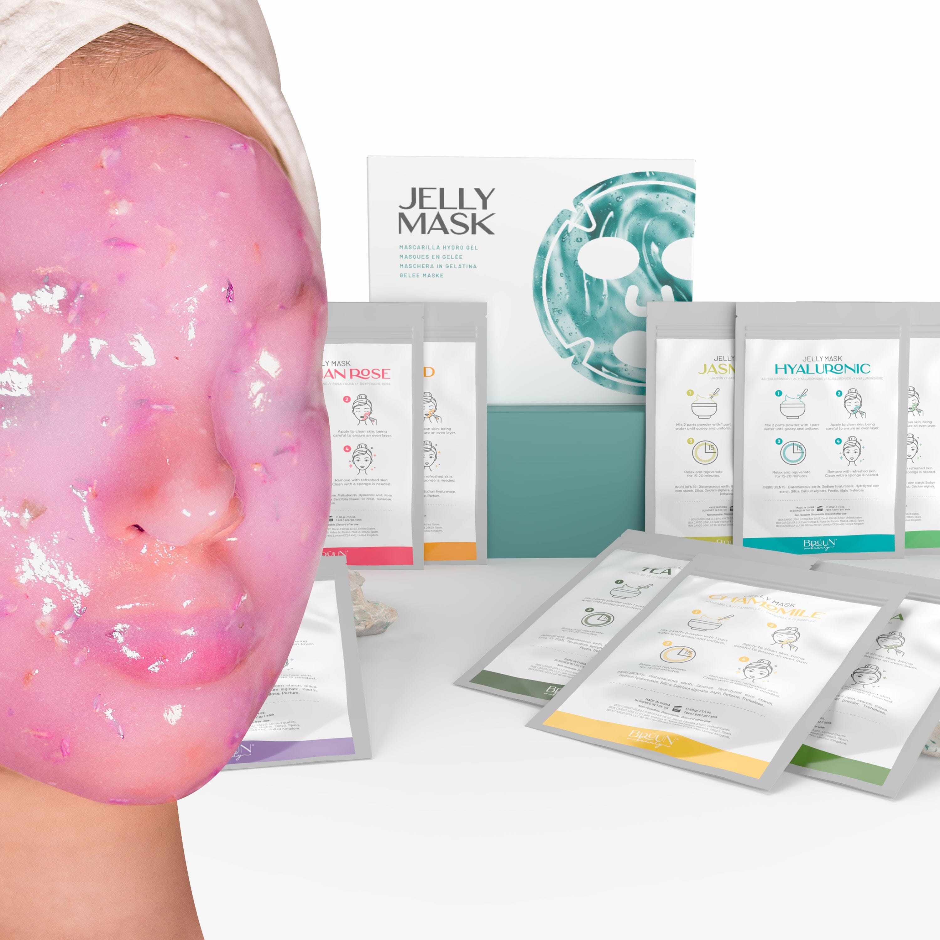 Jelly mask kit for professional home facials