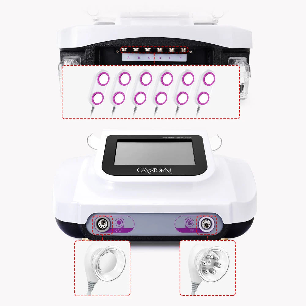 BRÜUN 40K Ultrasonic Cavitation Skin Rejuvenation 3.0 Slim Microcurrent R-F Vacuum Machine Body Shaping Skin Tightening for Spa & Home Use Bruun Beauty 