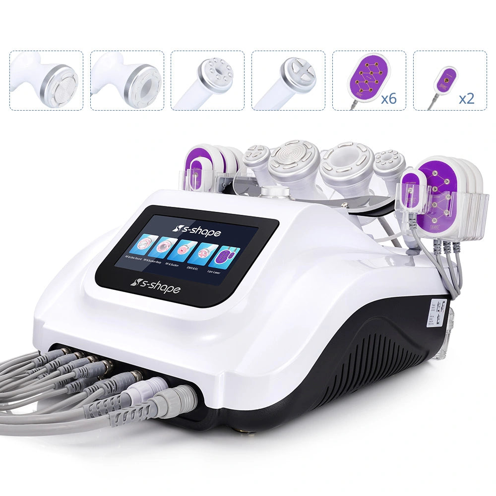 BRÜUN S Shape 6 IN1 30K Cavitation Lipo Laser Slimming Body Sculpting Facial Anti-Aging Skin Tightening Machine for Home & Beauty Salon Use Bruun Beauty 