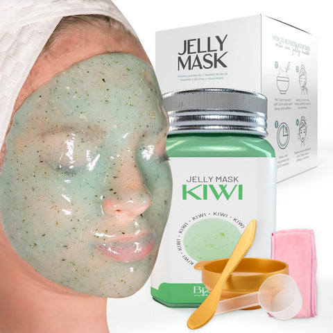 Jelly Mask Kiwi Rubber Face Mask Peel-Off Jar Jar-Kiwi Bruun Beauty 