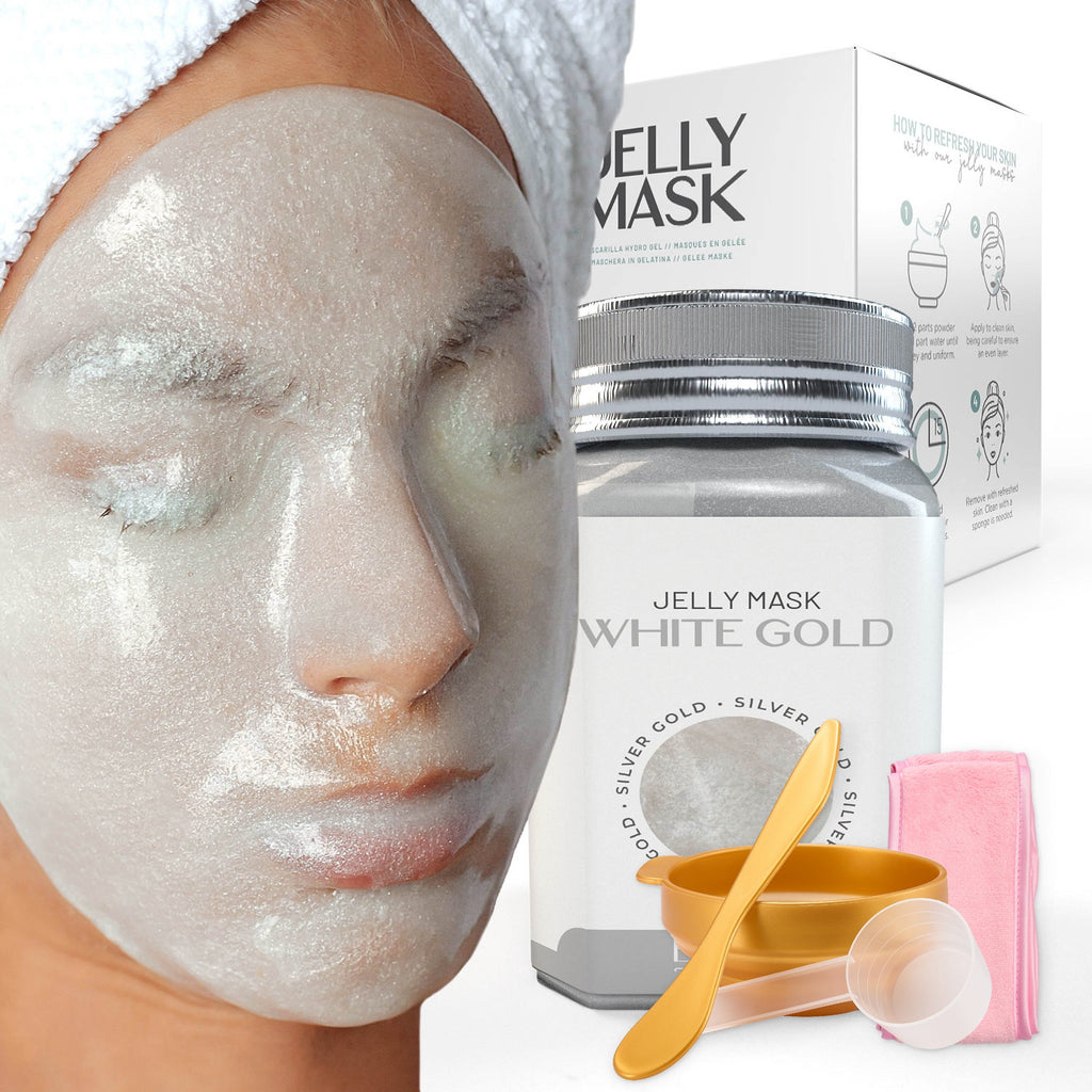 Silver Gold Glycolic AC AHA Jelly Mask Jar Face Care Rubber Mask SH-White Gold Glycolic AC Jar Bruun Beauty 