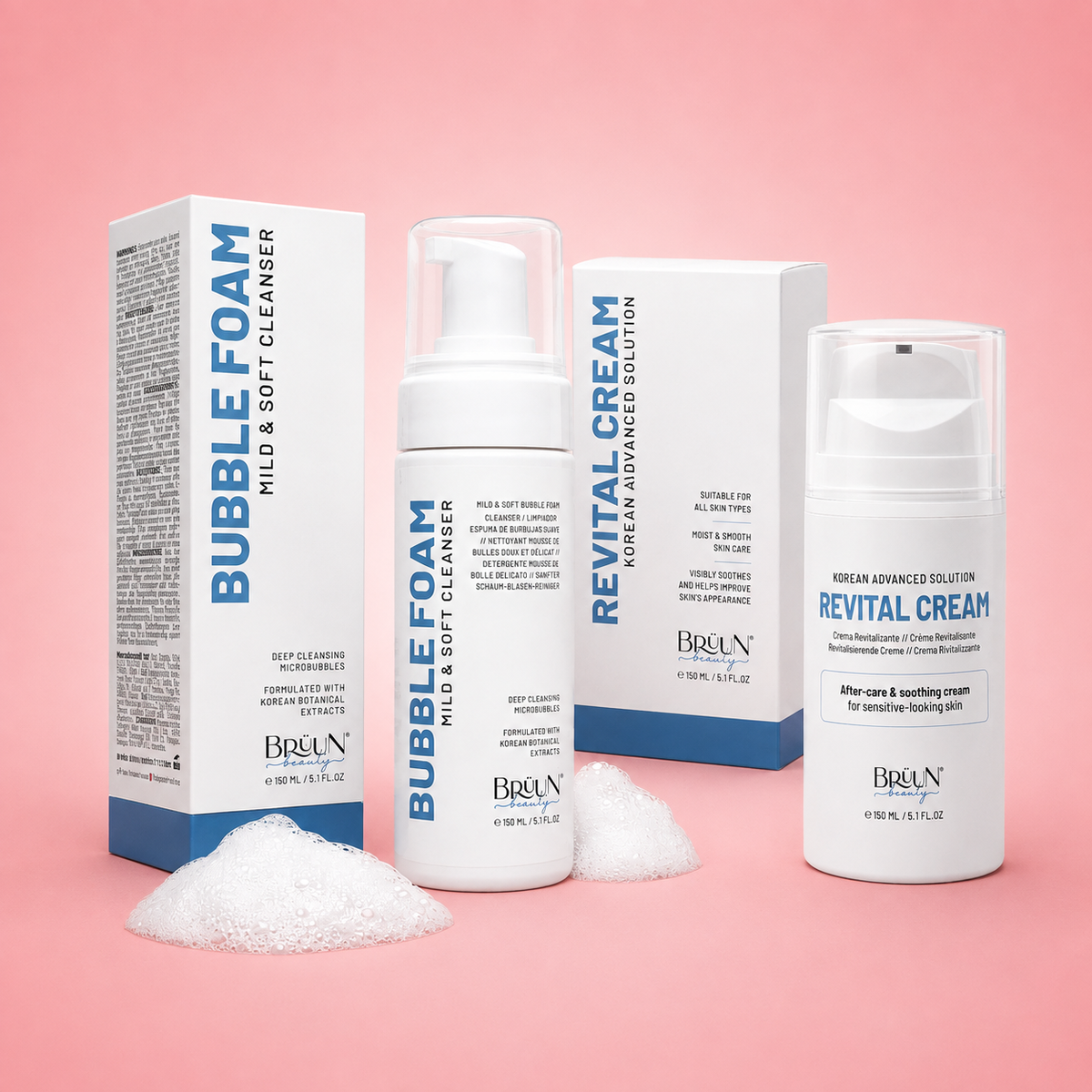 BRÜUN Revital Cream - 50ml Post Microneedling Aftercare Moisturizer - Hydrating Face Cream with Peptides & Natural Extracts - Korean Skin Care Ultra Repair Cream for Dry, Sensitive Skin Bruun Beauty 