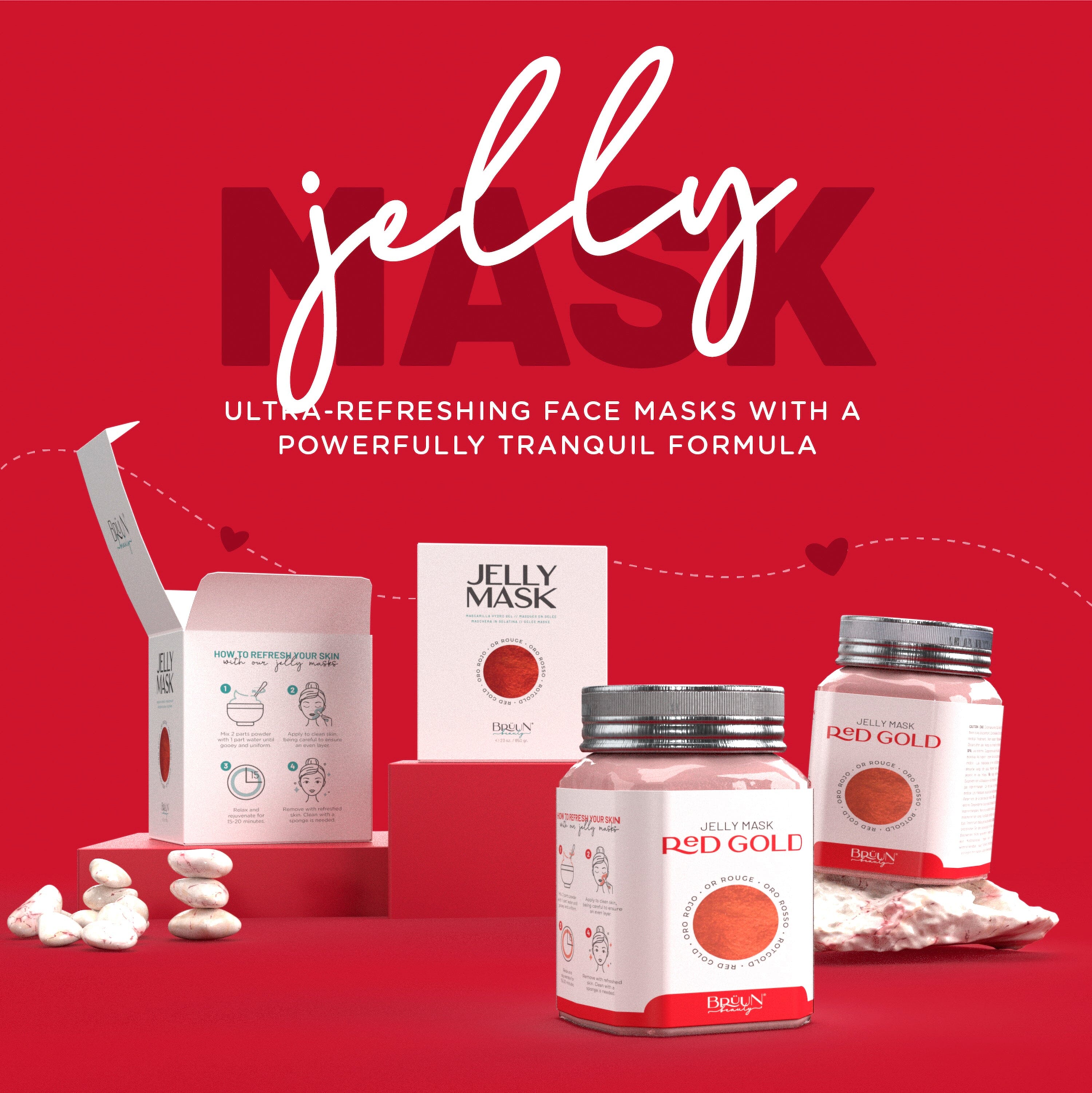 Red Gold Lactic AC AHA Jelly Mask Jar Face Care Rubber Mask