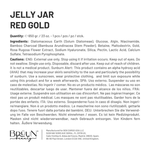 Red Gold Lactic AC AHA Jelly Mask Jar Face Care Rubber Mask SH-Red Gold Lactic AC Jar Bruun Beauty 