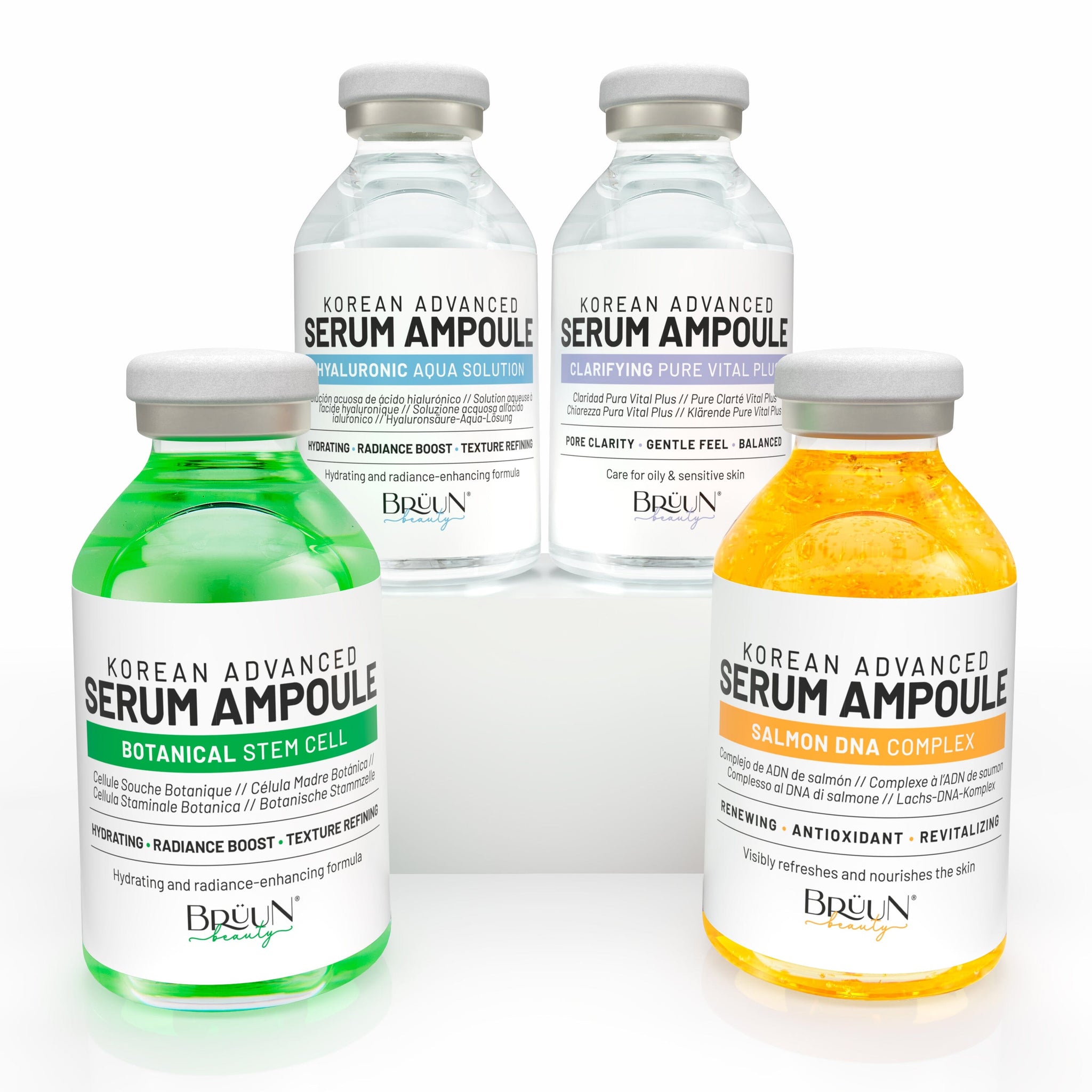 BRÜUN Advance Microneedling Korean Serum - 4 Serum Kit Including (AC + SC + SD + HY Control Serums)