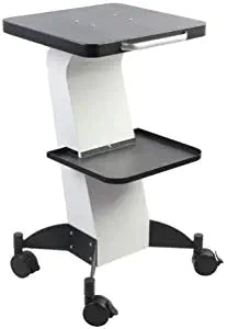 "30% Discount on Open Box" Salon Rolling Trolley Cart with Tray, Wheels, and Stand Bruun Beauty 
