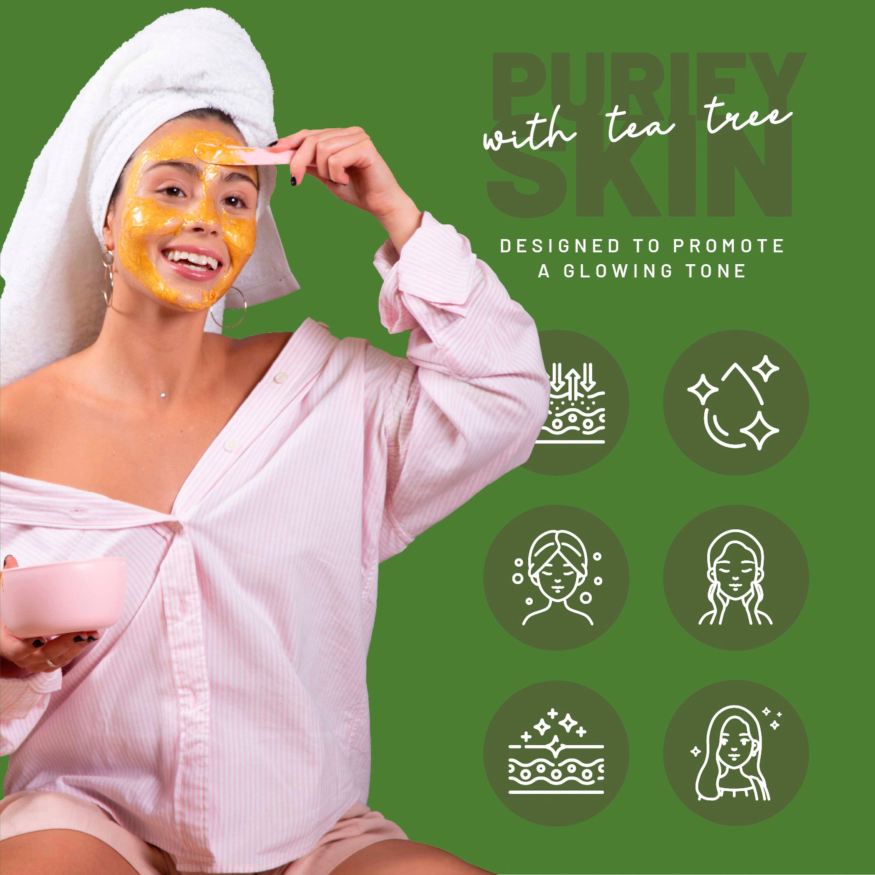 Jelly Mask Tea Tree Rubber Face Mask Peel-Off Jar Jar-TeaTree Bruun Beauty 