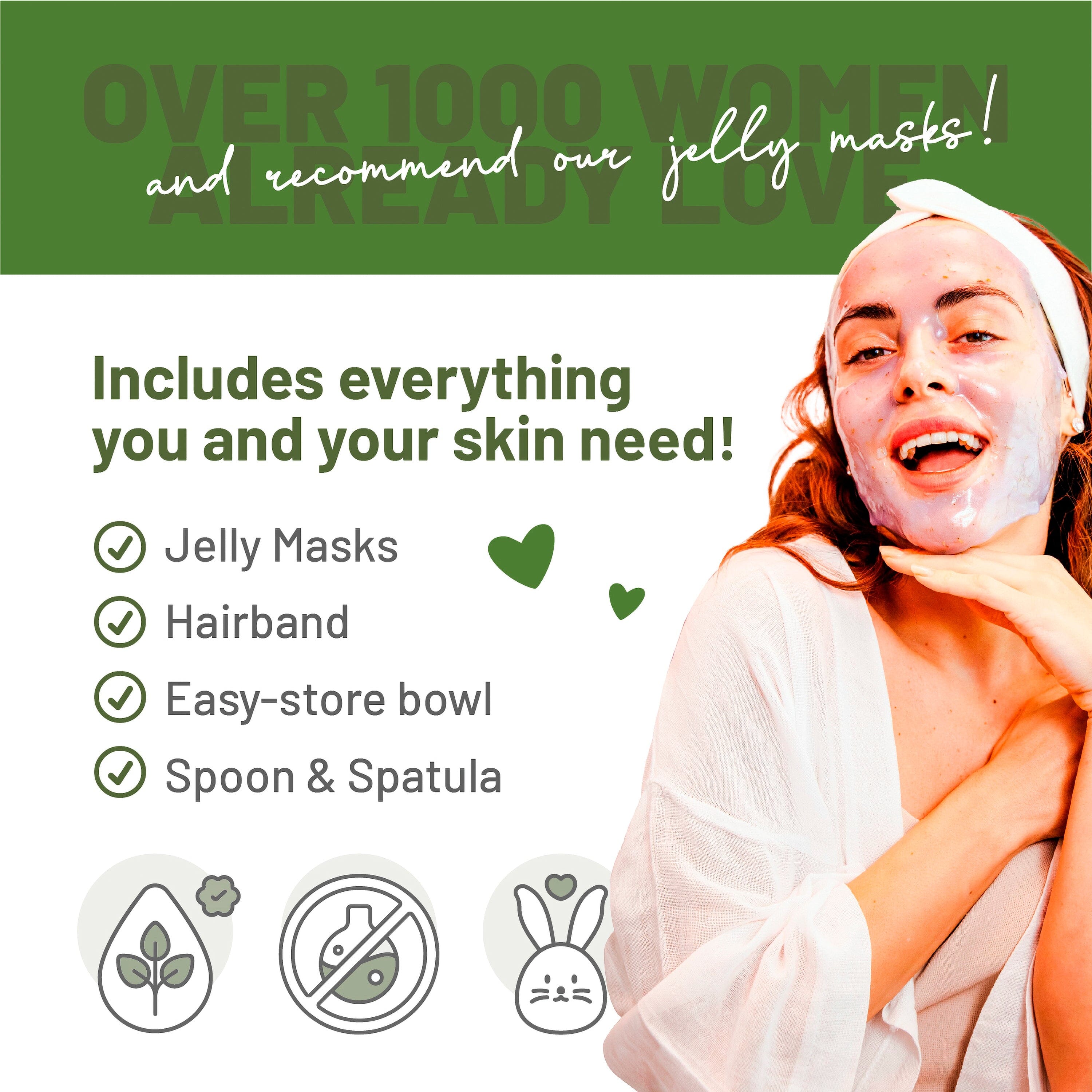 Jelly Mask Tea Tree Rubber Face Mask Peel-Off Jar Jar-TeaTree Bruun Beauty 