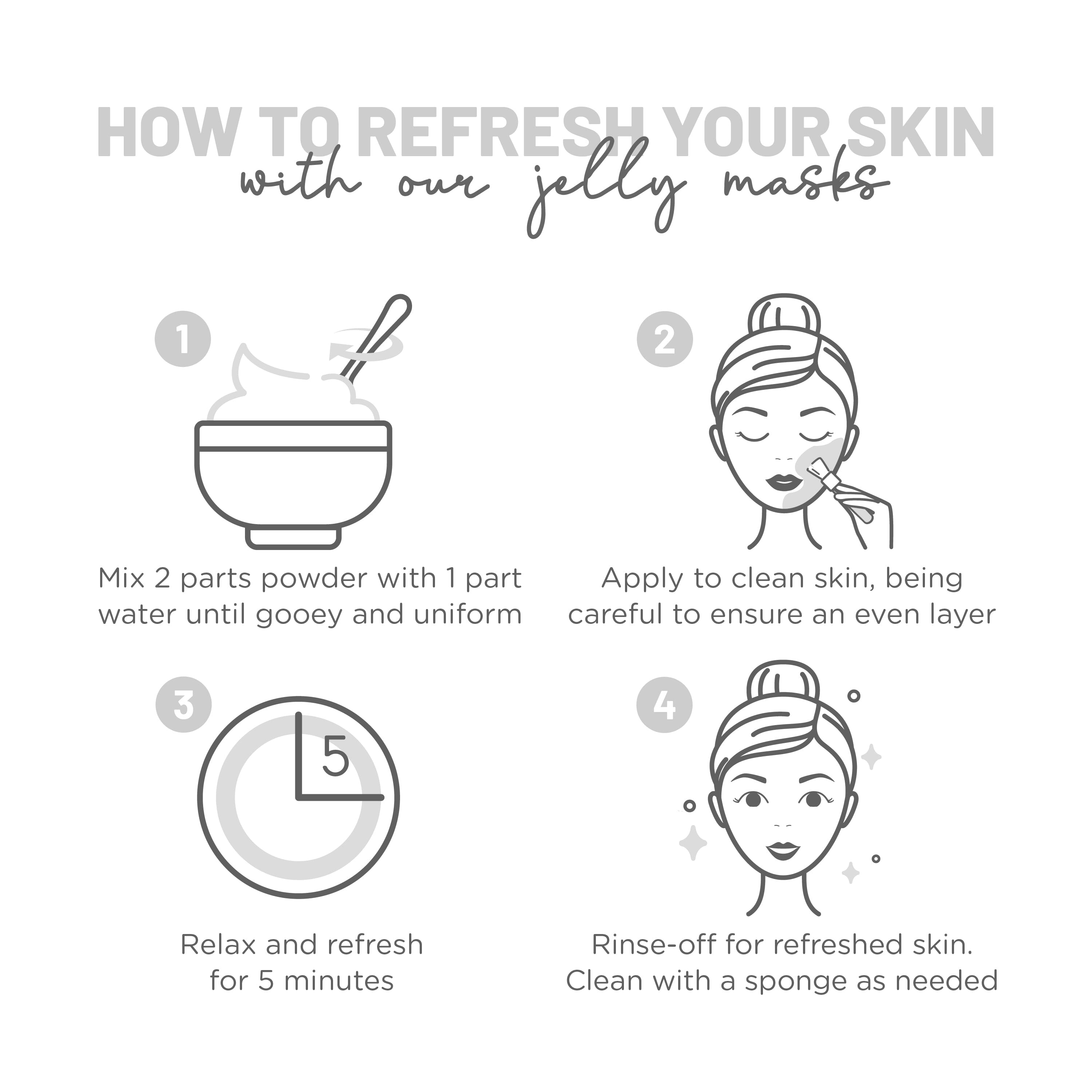 Silver Gold Glycolic AC AHA Jelly Mask Jar Face Care Rubber Mask SH-White Gold Glycolic AC Jar Bruun Beauty 