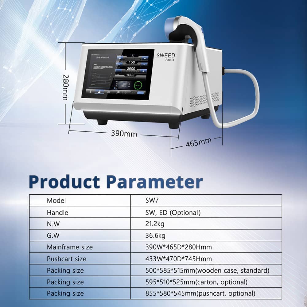 BRÜUN SW7 3rd Generation Electromagneto Focused Shockwave Therapy System for Physiotherapy and ED Treatment Bruun Beauty 