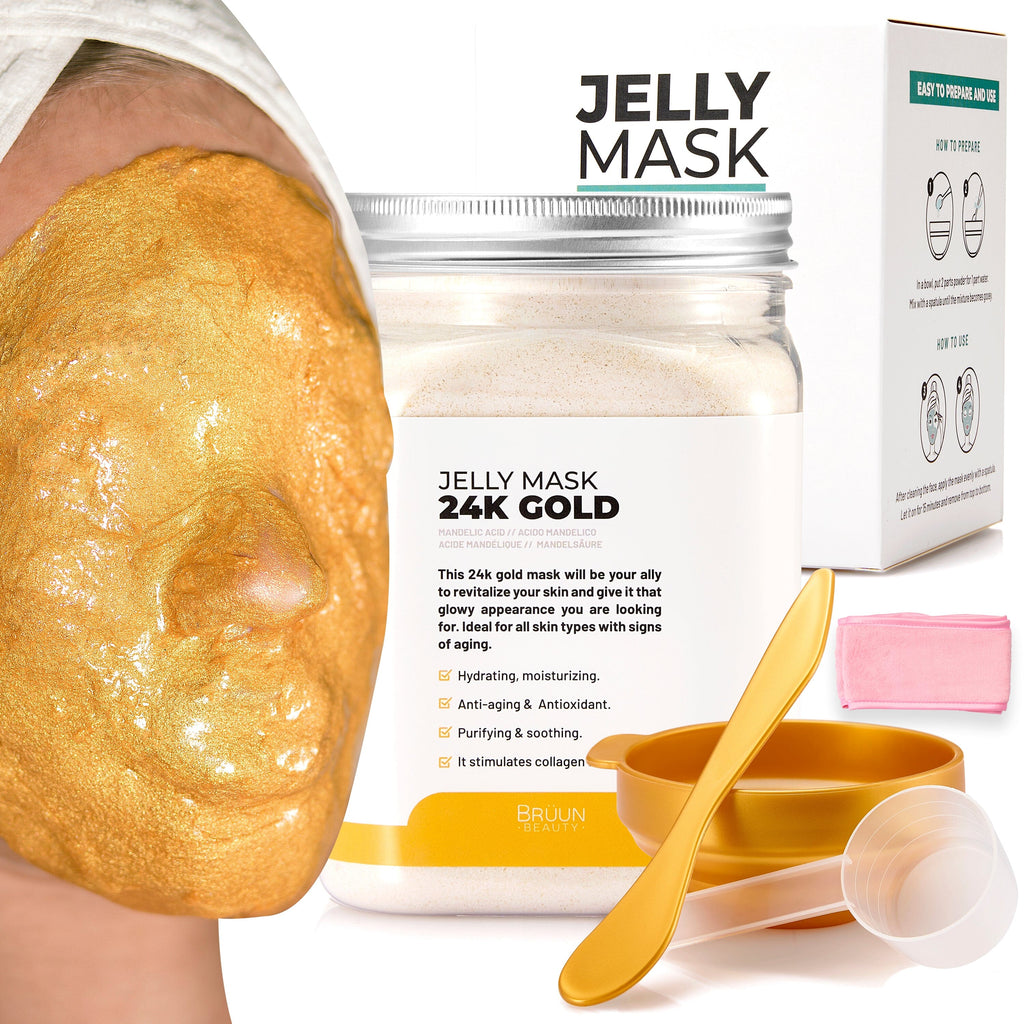 24k Gold Mandelic AC AHA Jelly Mask Jar Face Care Rubber Mask SH-24k Gold Mandelic AC Jar Bruun Beauty 