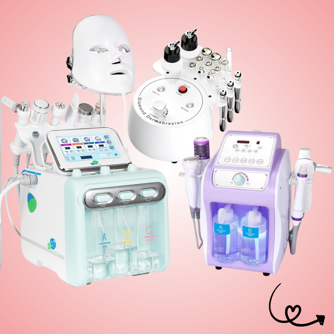 BRÜUN Oxygen Machine 7 in 1 Hydra Dermabrasion Face Care Hydrogen-Oxygen Device Small Bubbles Aqua Peeling for Skin Moisturizing for Spa and Beauty Salon SH-Hydrogen Oxygen Facial Machine Bruun Beauty 