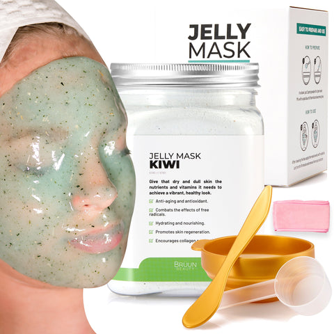 Jelly Mask Kiwi Rubber Face Mask Peel-Off Jar Jar-Kiwi Bruun Beauty 