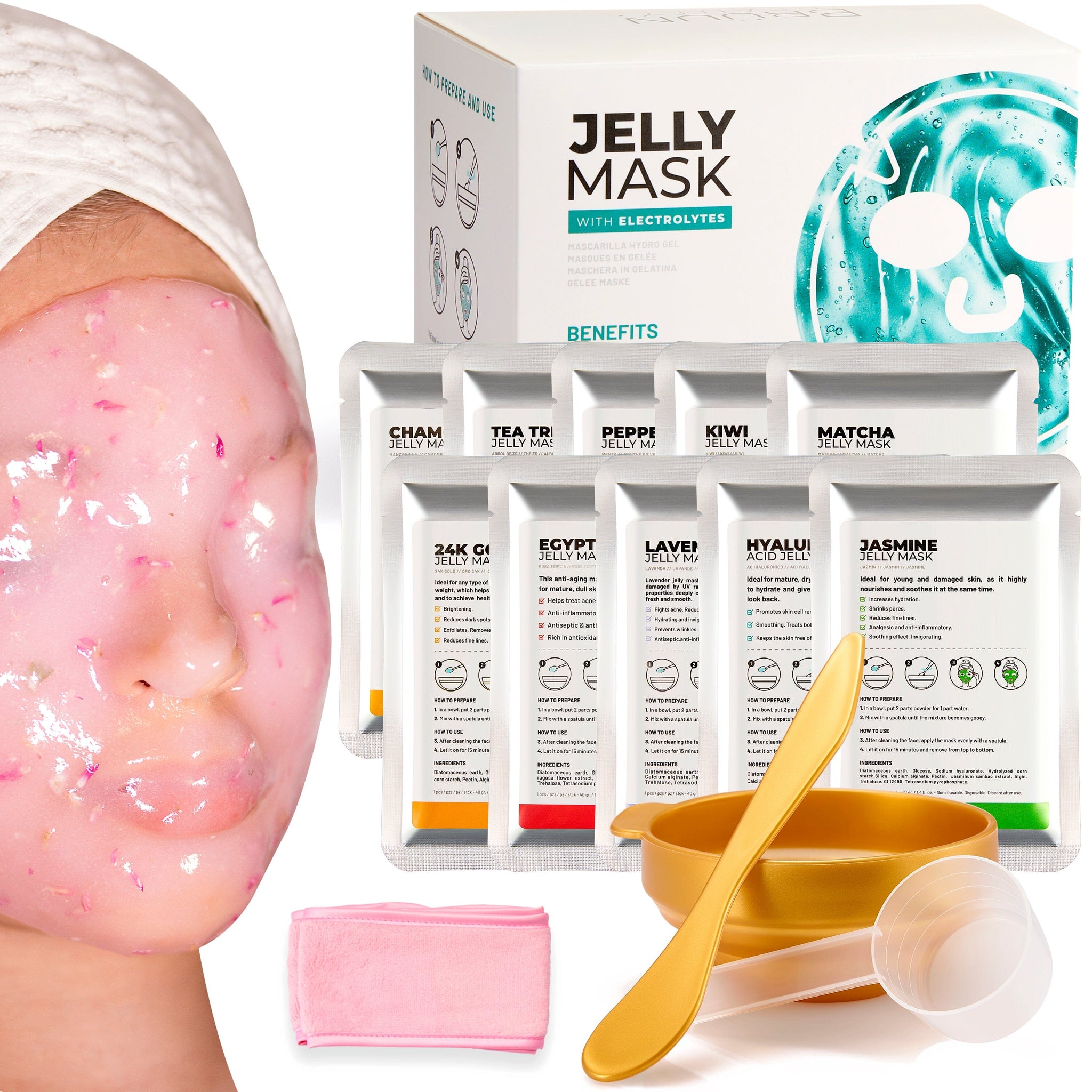 BRÜUN Jelly Mask 10 Kit Hydro Face Mask Peel-Off
