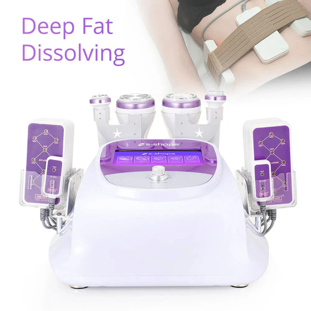 BRÜUN Fat Cavitation 30K S Shape Machine 160MW Lipo Laser Fat Burning Bruun Beauty 