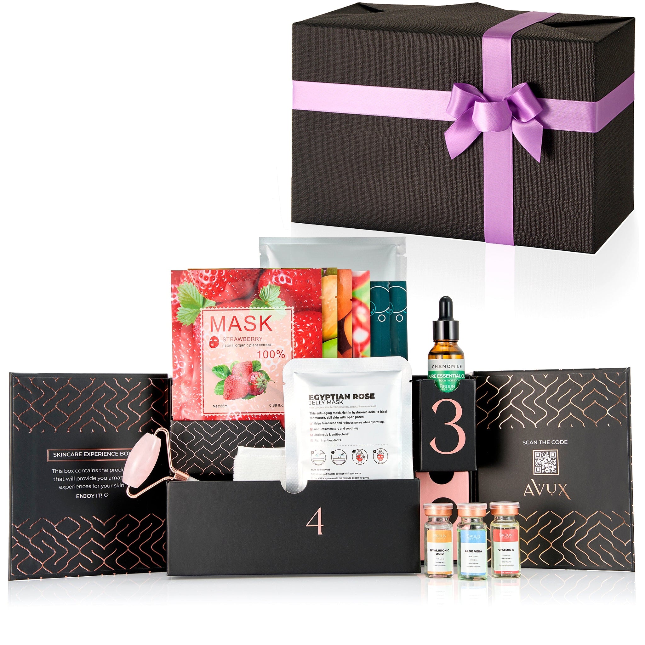 AVUX Mini Beauty Basket 14 pcs – Spa Set Bundle Gift Box for girls and women