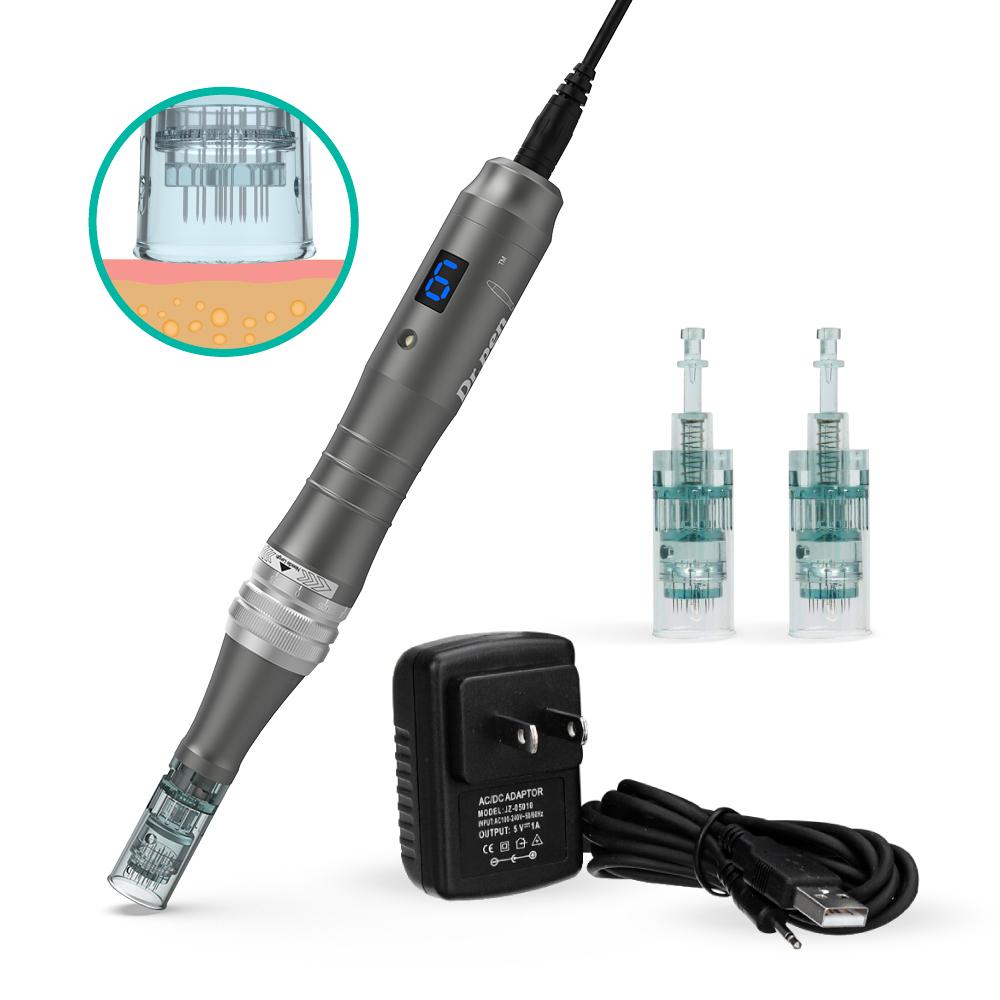 DR. Pen Ultima M8 - Professional Microneedling Pen with Two Replacement Cartridges of 12 Pins maximum length 0.25 mm - Electric and wireless Skin Care Kit for Face and Body SH-Dr Pen - M8 Avery Rose Beauty 