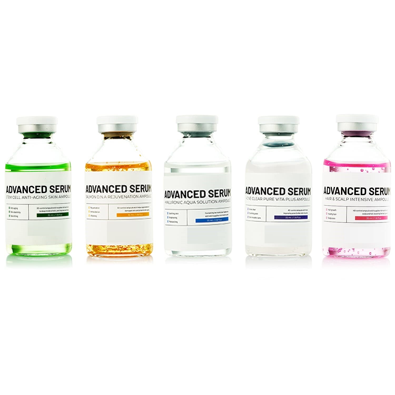 5 Advanced Serum Ampoule Kit for Microneedling 5 SERUM BUNDLE Bruun By Avery 