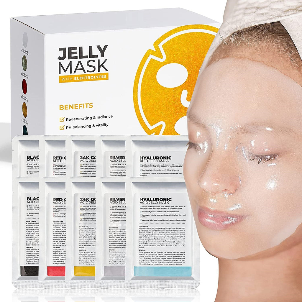 Jelly Mask Acid Kit AHA BHA 10 pcs Hydro Face Mask SH= JELLY KIT ACID Avery Rose Beauty 
