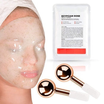 Facial Ice Globes Stainless Steel Rollers for Cryo Massage Ice Globes Bruun By Avery Rose 