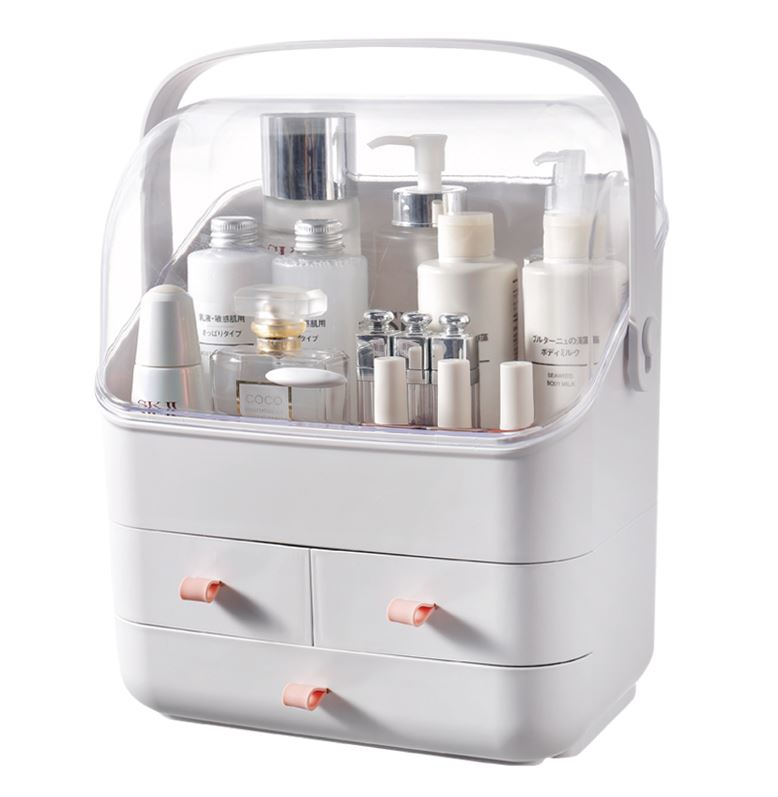 Bruun Beauty Skin Care Cosmetic Storage Bin Makeup Box - Rose