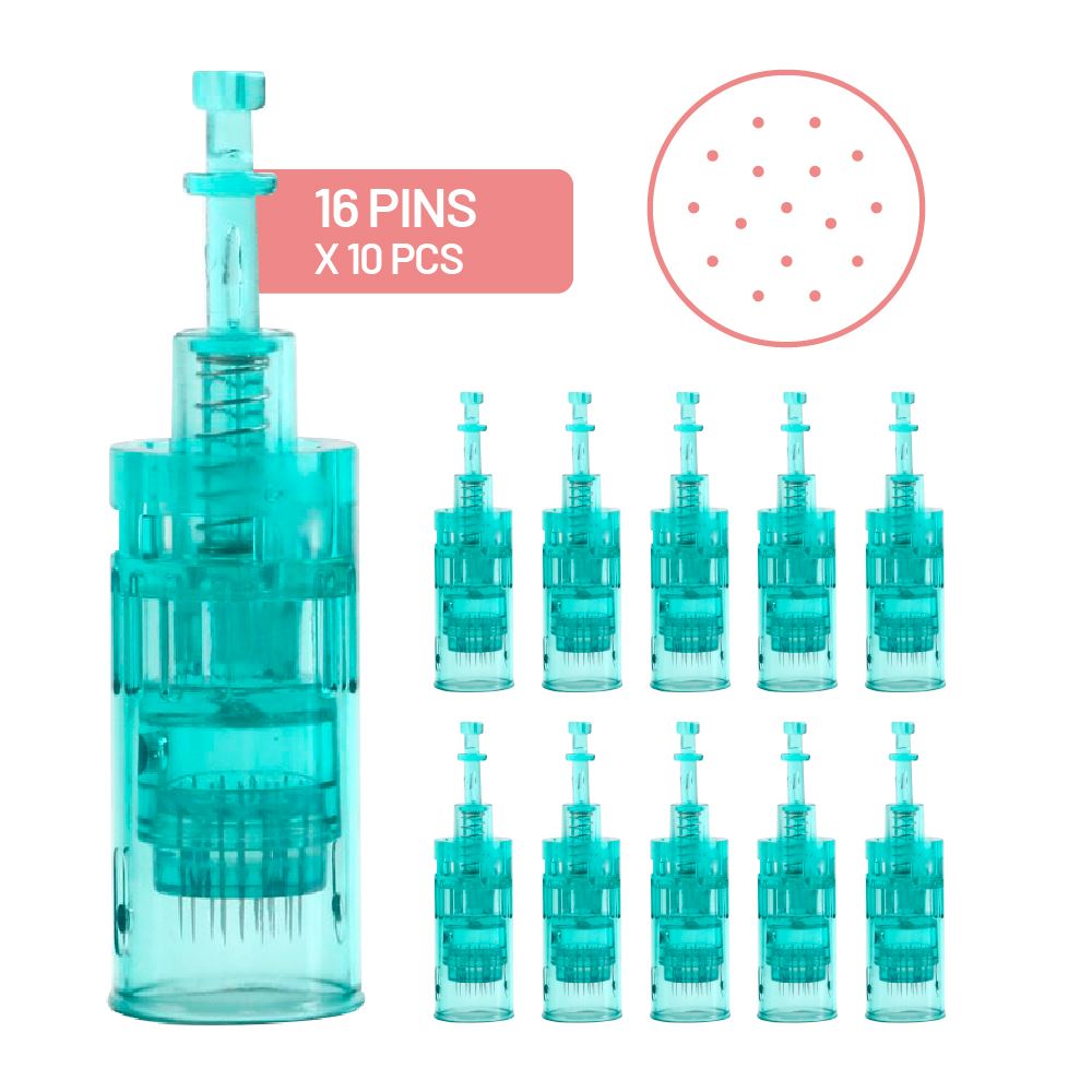 Dr. Pen Ultima A6s Professional Microneedling 16 Pin Replacement Cartridges - Pack of 10 Micro Needling Cartridges Compatible with Dr. Pen A6s and M8 SH-A6s- 16 Pins Cartridges-Pack 10 Avery Rose Beauty 