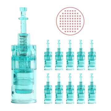 Dr. Pen Ultima A6s Professional Microneedling Nano Round Pin Replacement Cartridges - Pack of 10 Micro Needling Cartridges Compatible with Dr. Pen A6s and M8