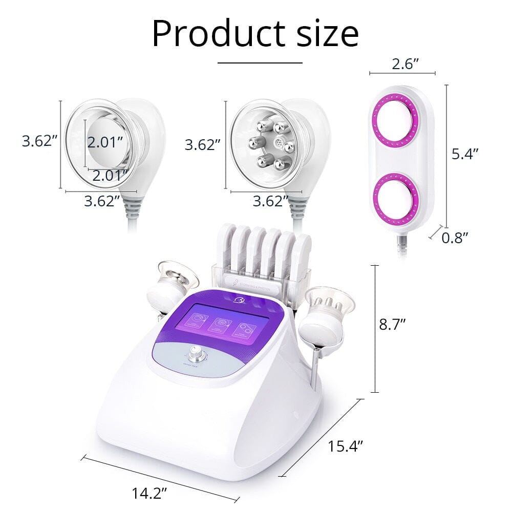 BRÜUN - 40K Ultrasonic Cavitation Machine 3.0 for Skin Tightening and Weight Lose - RF Vacuum for Fat Burning and Body Shaping for Spa Use Bruun Beauty 